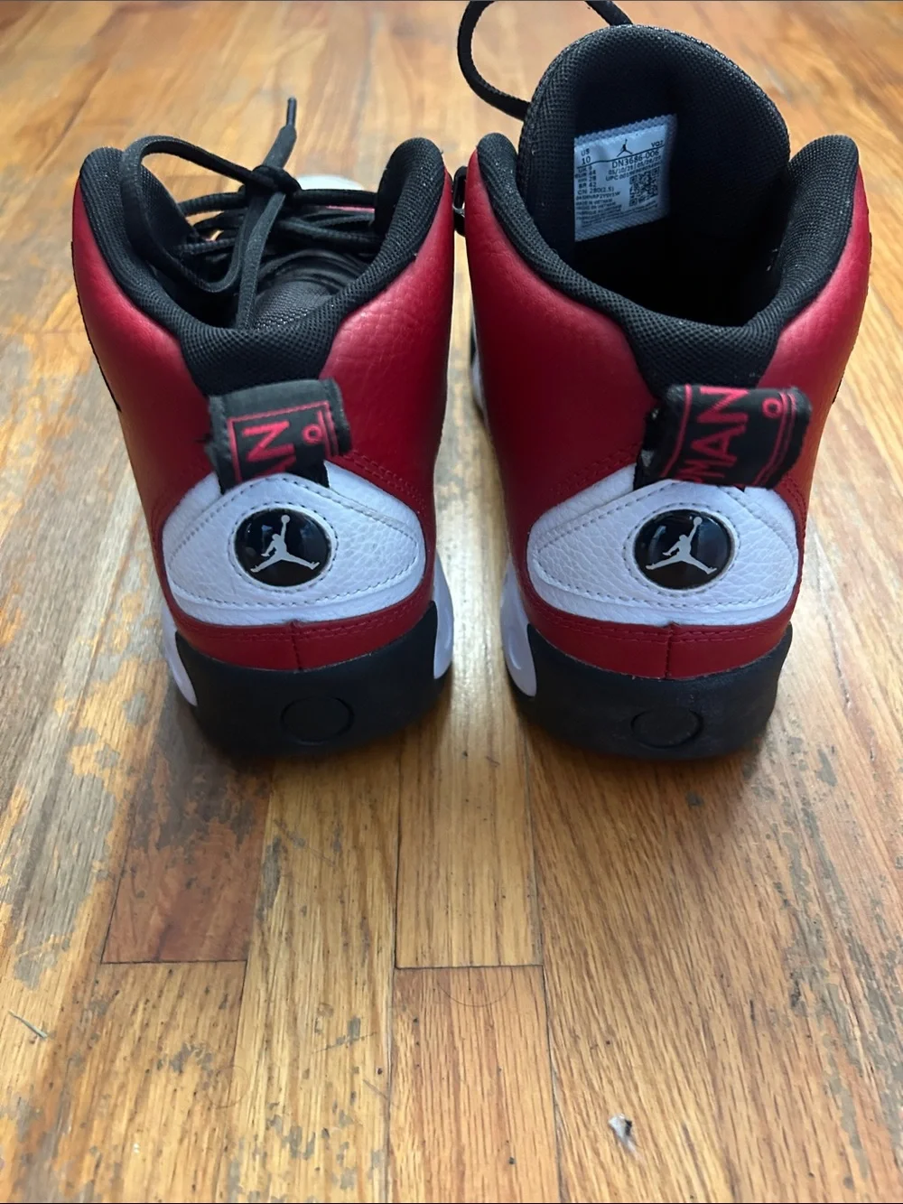 JORDAN Jumpman Pros Black Varsity Red Basketball Sneakers